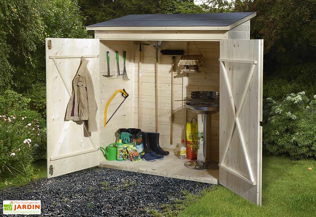 Armoire De Jardin Bois 14 Mm Plancher Massif 87 X 163 X 190 Cm