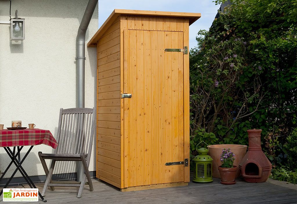 Armoire De Jardin Bois 14 Mm Plancher Massif 83 X 85 X 195 Cm