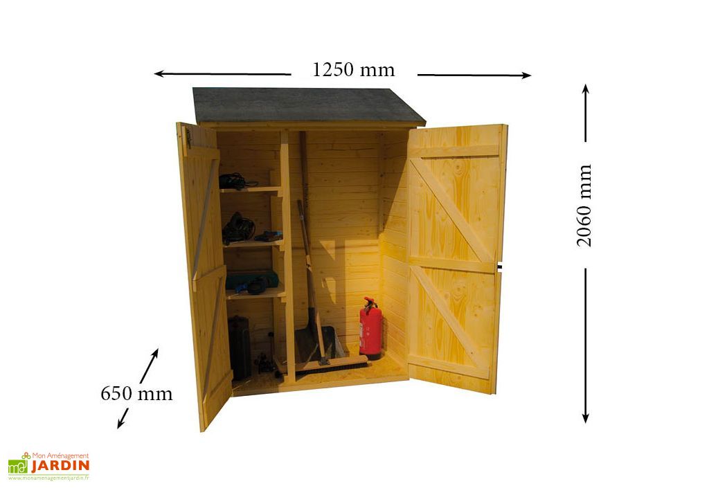 Armoire De Rangement Bois 16mm 125 X 65 X 206 Cm Habrita