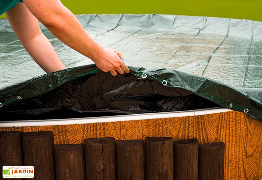 Bache Pour Piscine Azuro Var 407 Dl Polyethylene Vert 5 3 X 9 8 M Mountfield A S