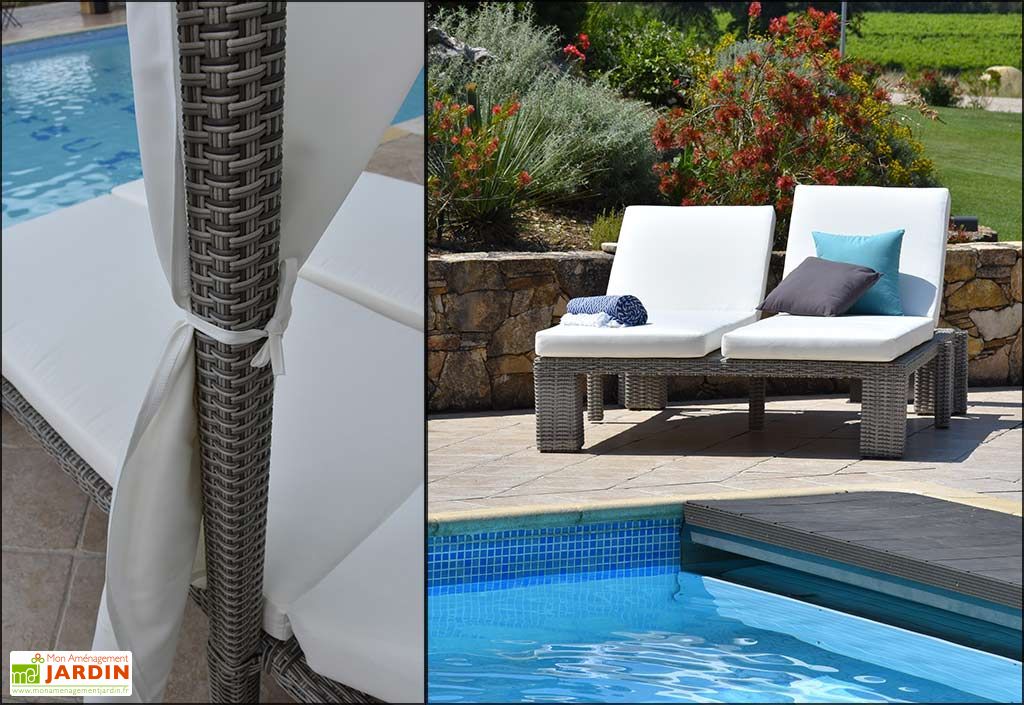 Bain De Soleil Double En Aluminium Et Resine Tressee Voilage Cocoon Givex