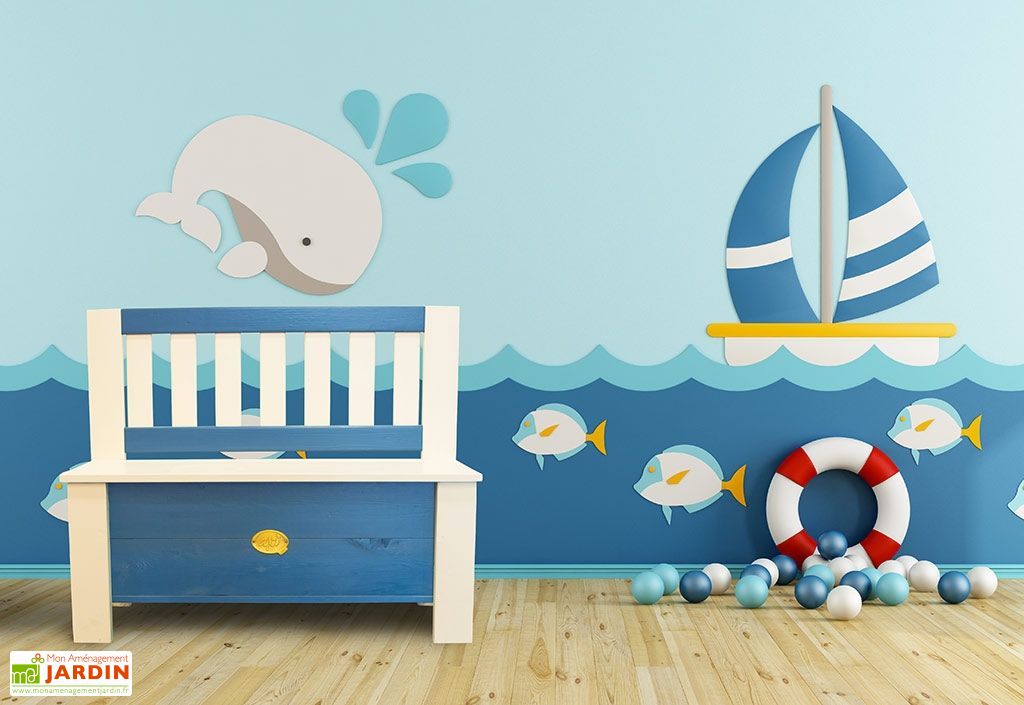Banc Pour Enfants En Bois Coffre A Jouets 100 Cm Moby Axi