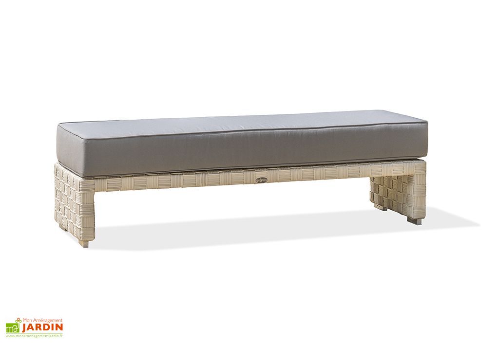 Banc De Jardin En Aluminium Et Resine Tressee Tosca Paris Garden