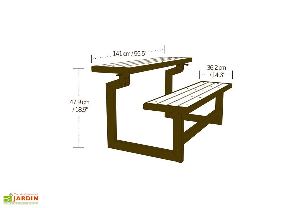 Banc Convertible En Table 141 36 Banc Transformable En Table