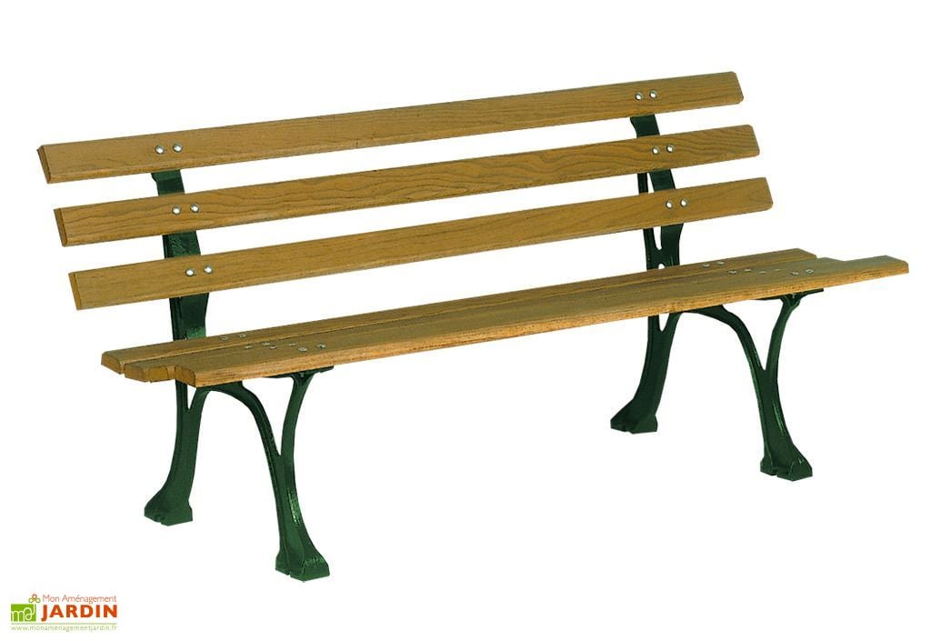Banc De Jardin En Fonte Et En Bois 150 Cm Alsace Dommartin