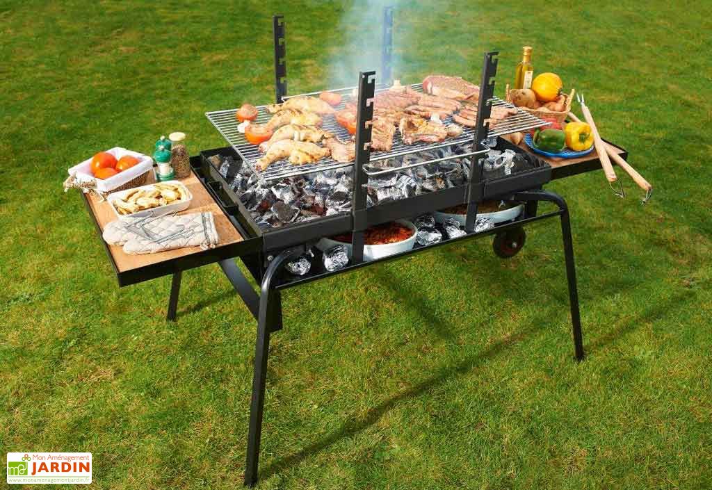 Barbecue Braséro Charbon de Bois Géant Luxe Feu Roulant Barbecues charbon de bois et braseros Barbecues et