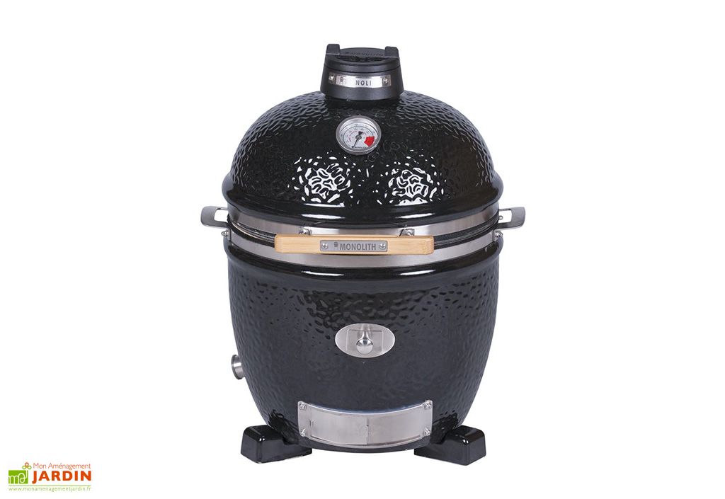Barbecue En Céramique Noir Style Kamado Sur Roues Au Charbon De Bois Avec Couvercle Et Thermometre Grille De Cuisson 68ac149ec820600d9ec7a933