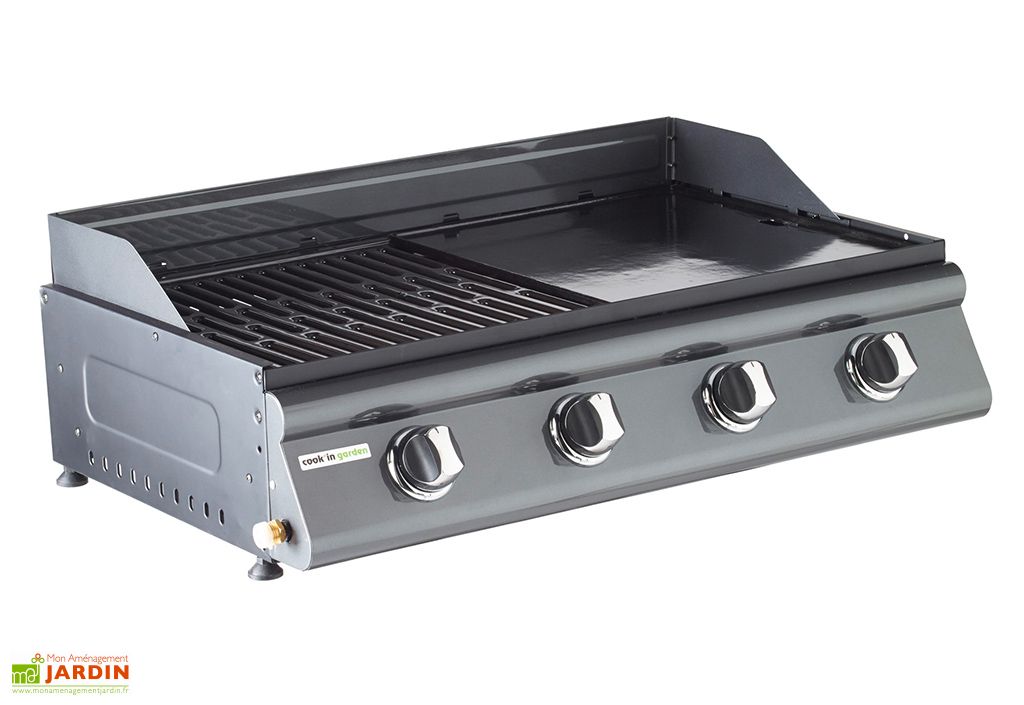 Barbecue Gaz Avec Plancha Et Grill A Poser Bbq Plancha A Gaz Avec Grill Las Palmas 4 Bruleurs Cook In Garden