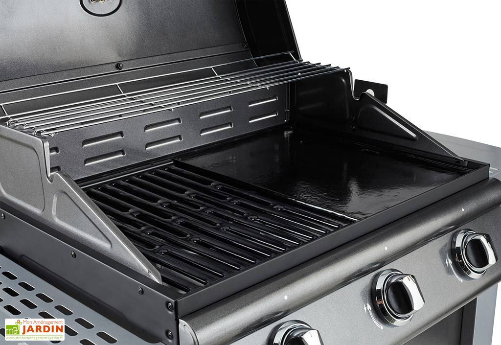 Plancha A Gaz 3 Bruleurs Avec Couvercle Fiesta 3 Cuisson Grill