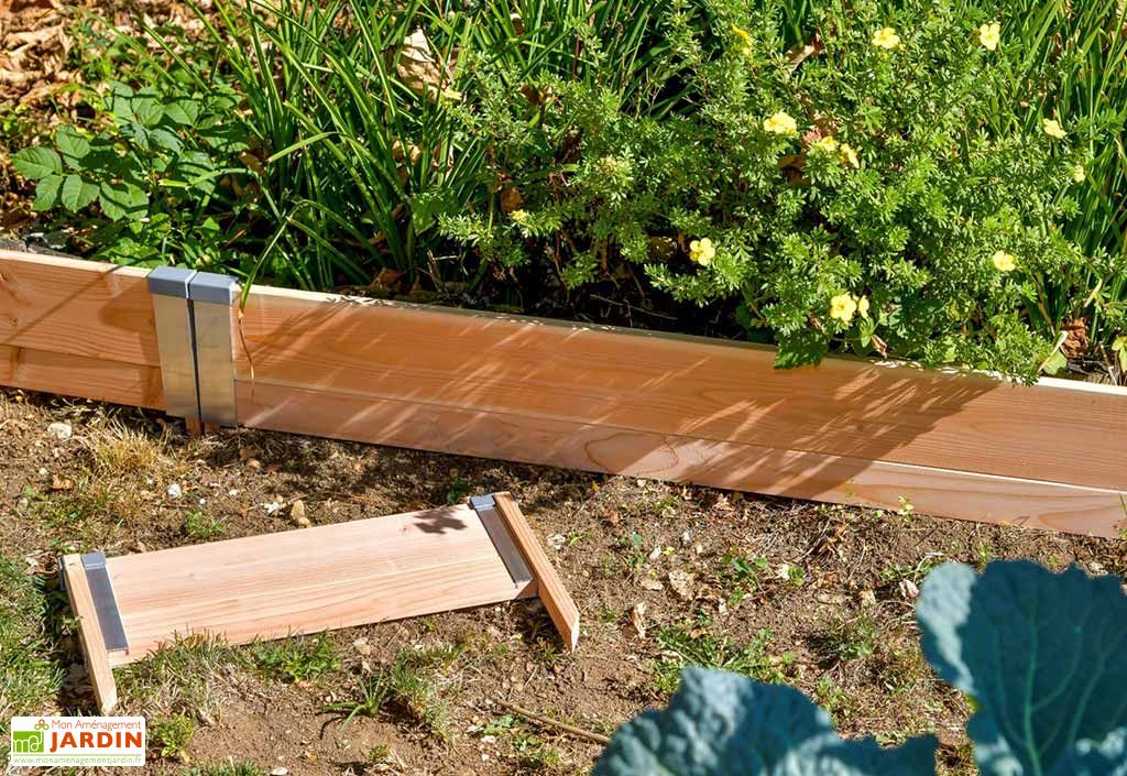 bordure de jardin en bois douglas 4 pieces mon petit potager