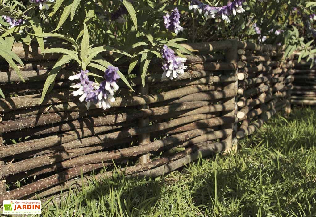 Bordures En Noisetier Tressage Horizontal Hampton 115x30cm Lot De