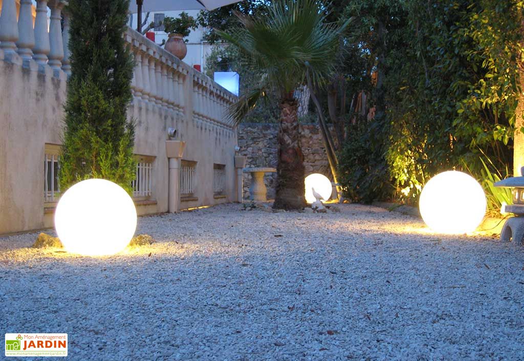 Boule Lumineuse Blanche Etanche Sur Secteur 50 Cm Lumi Jardin