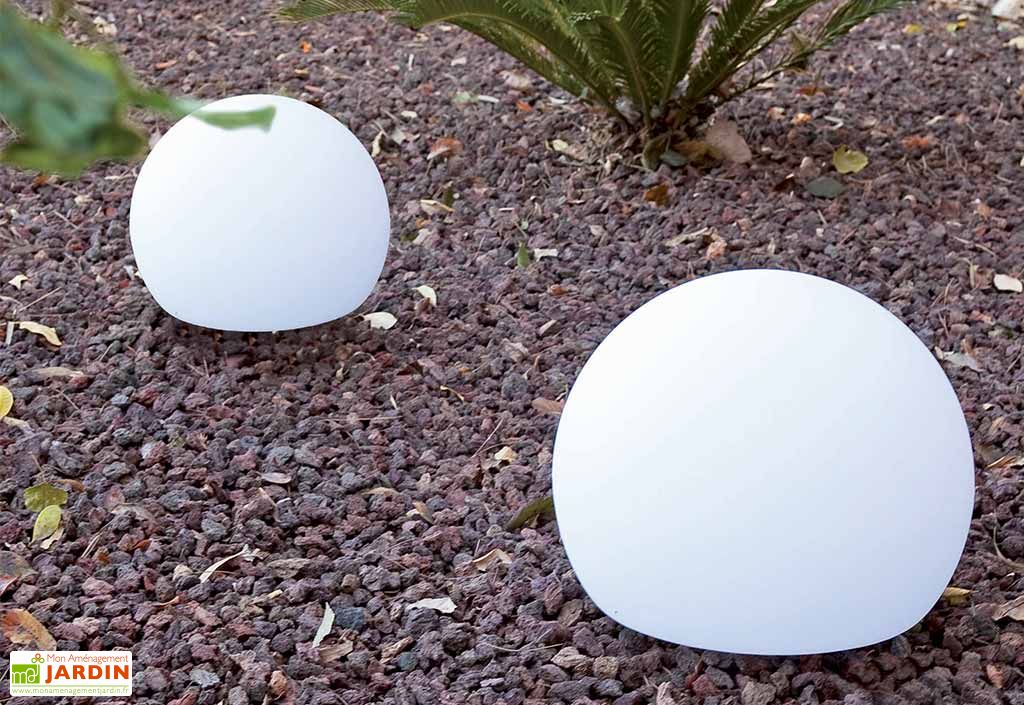 Boule Lumineuse Blanche Autonome 40x32cm L H Faro