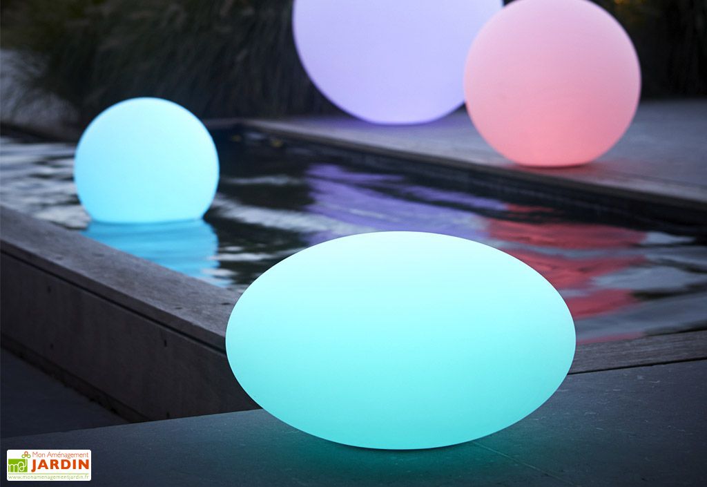 2 Lampes Oeuf Boule Lumineuse Multicolore Led Socle Beleuchtung