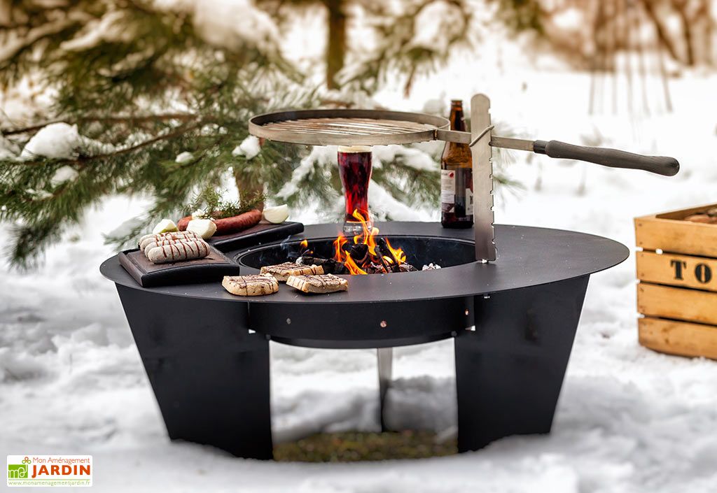 Braséro Barbecue en Acier Olymp 100 cm + Grille de Cuisson ...