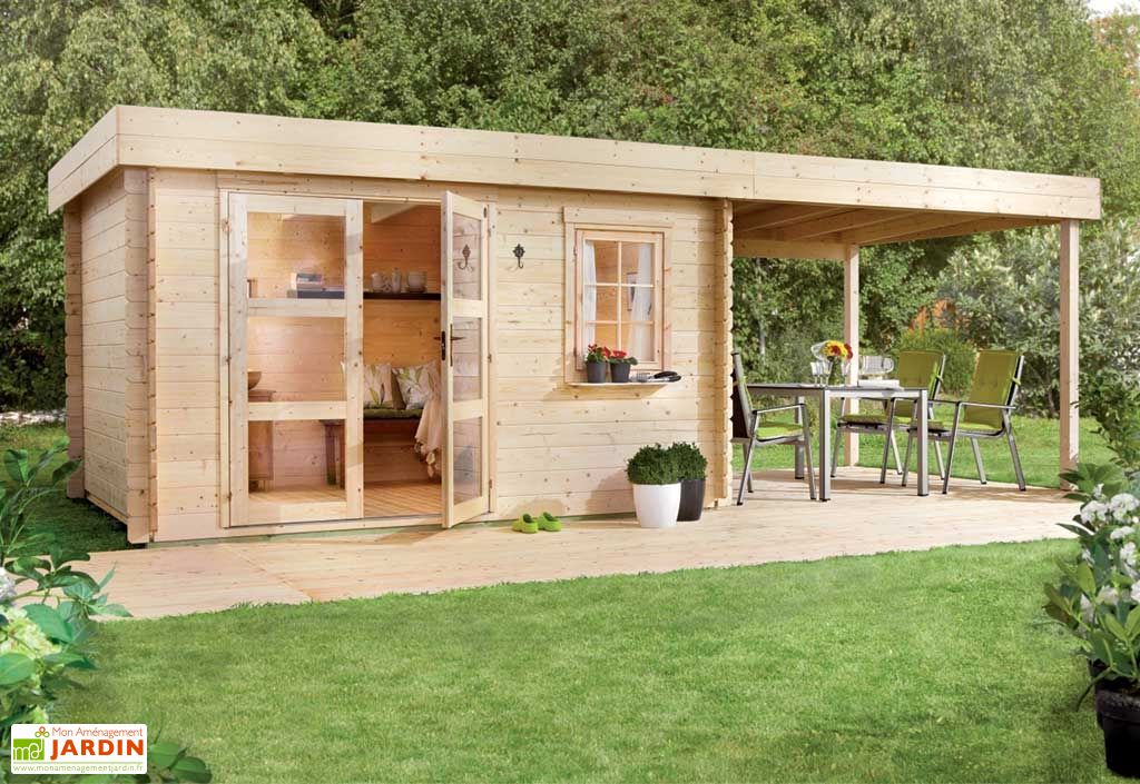 Abri De Jardin En Bois D Epicea A Toit Plat Avec Carport Lepola