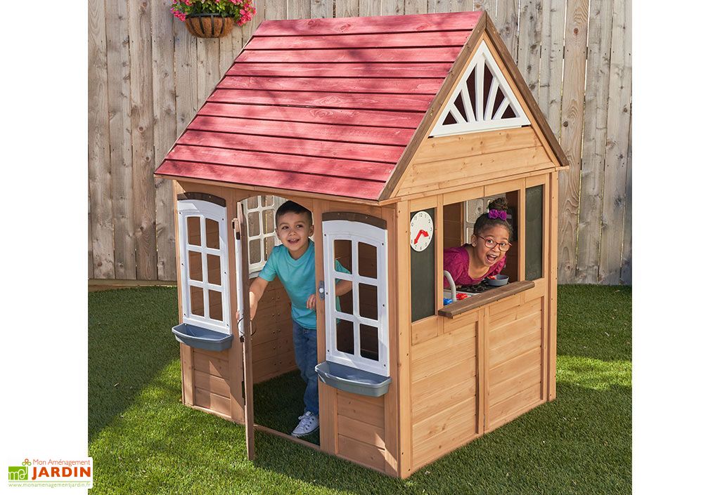 Cabane Enfants Kidkraft en Bois de Cèdre avec Cuisine ...