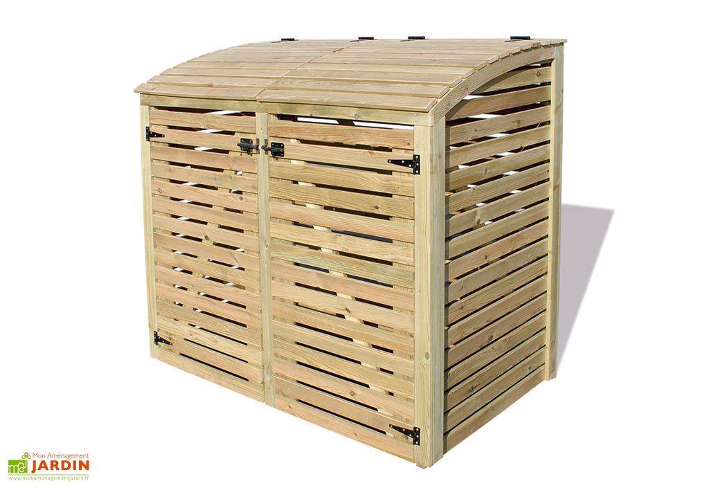 Cache-Poubelle Double en Pin Autoclave Swing D ...