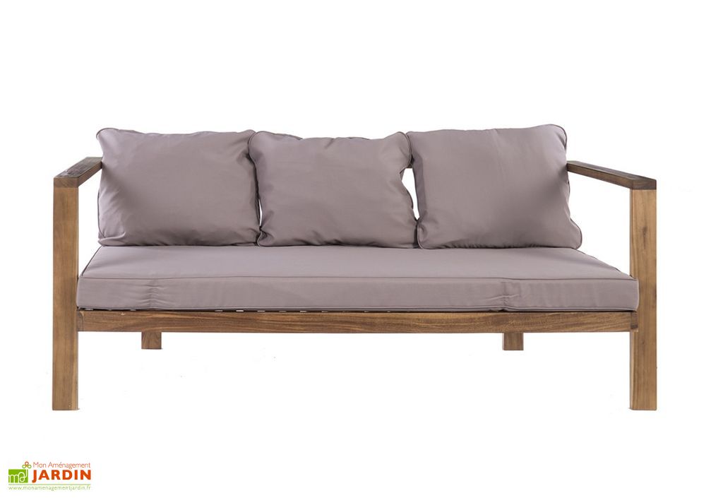 Canape De Jardin 3 Places En Bois D Acacia Massif Cristy Mon Jardin