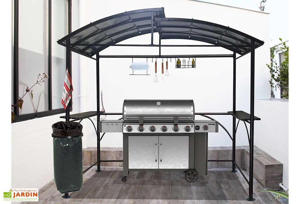 Carport Abri pour Barbecue Acier Galvanisé et Epoxy 1,5 x ...