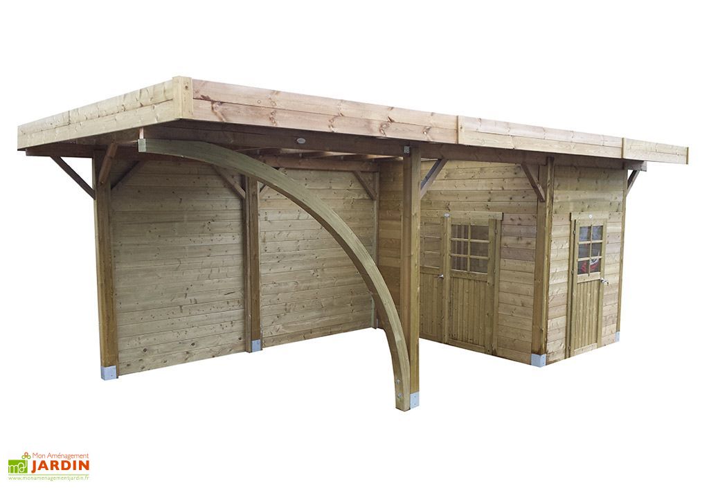 Carport Bois Autoclave Modulable 4 X 5 M Solid