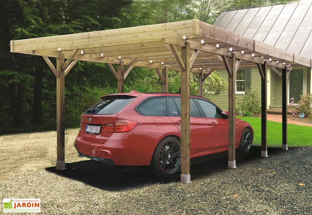 Carport Bois Autoclave Modulable 4 X 5 M Solid