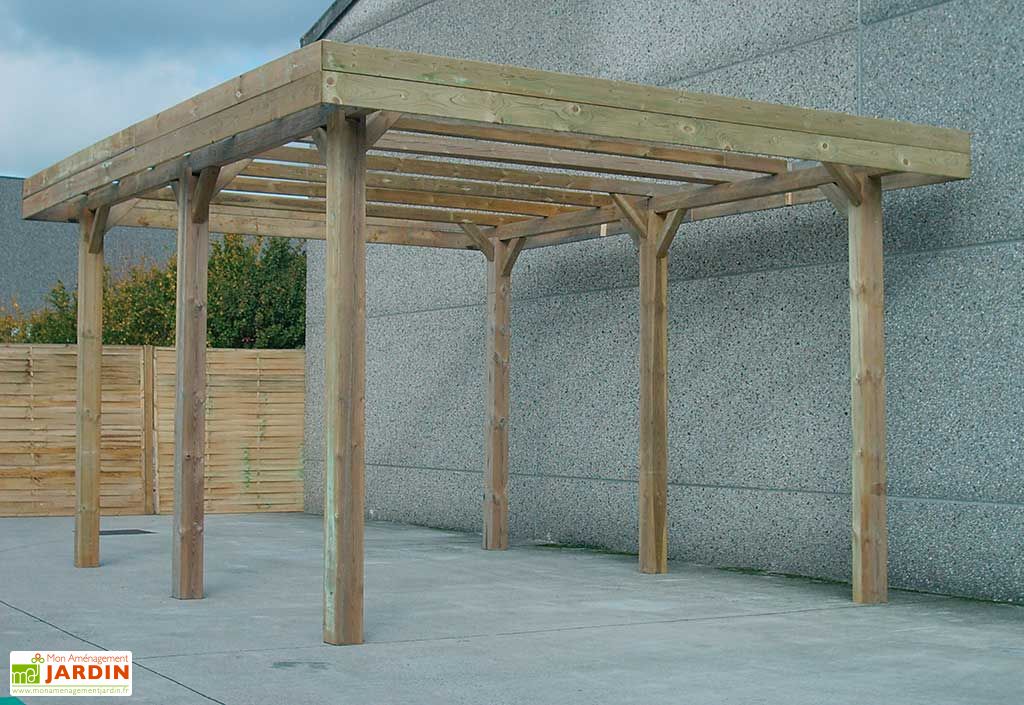Carport Bois Autoclave Modulable 4 X 5 M Solid