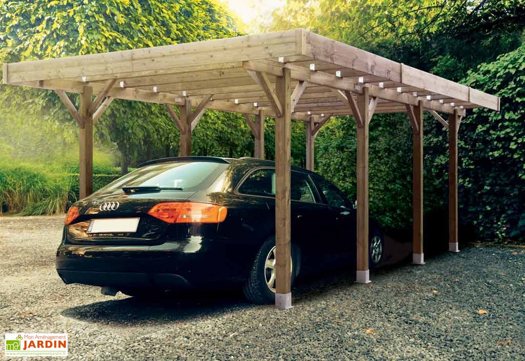 Carport Bois Modulable 3x5 M Solid