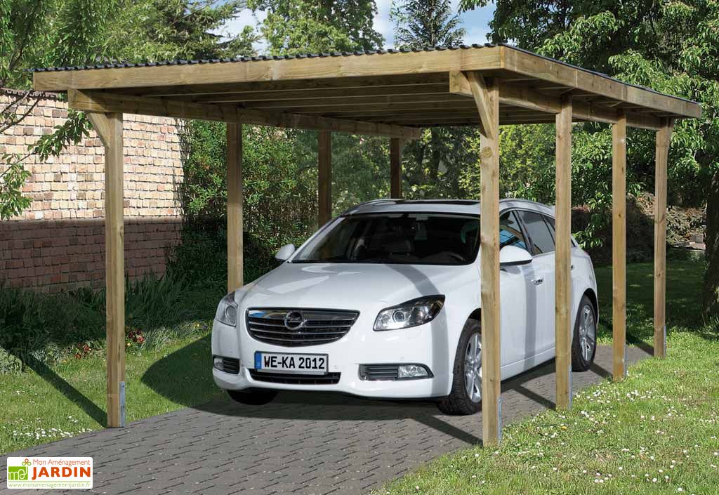 Carport Toit Plat Primus T2 3x6 Abri Garage Toit Plat Primus T