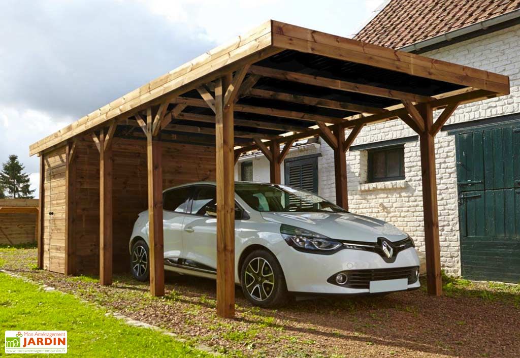 Carport Abri Bois Traite Autoclave Et Polycarbonate Harry Madeira