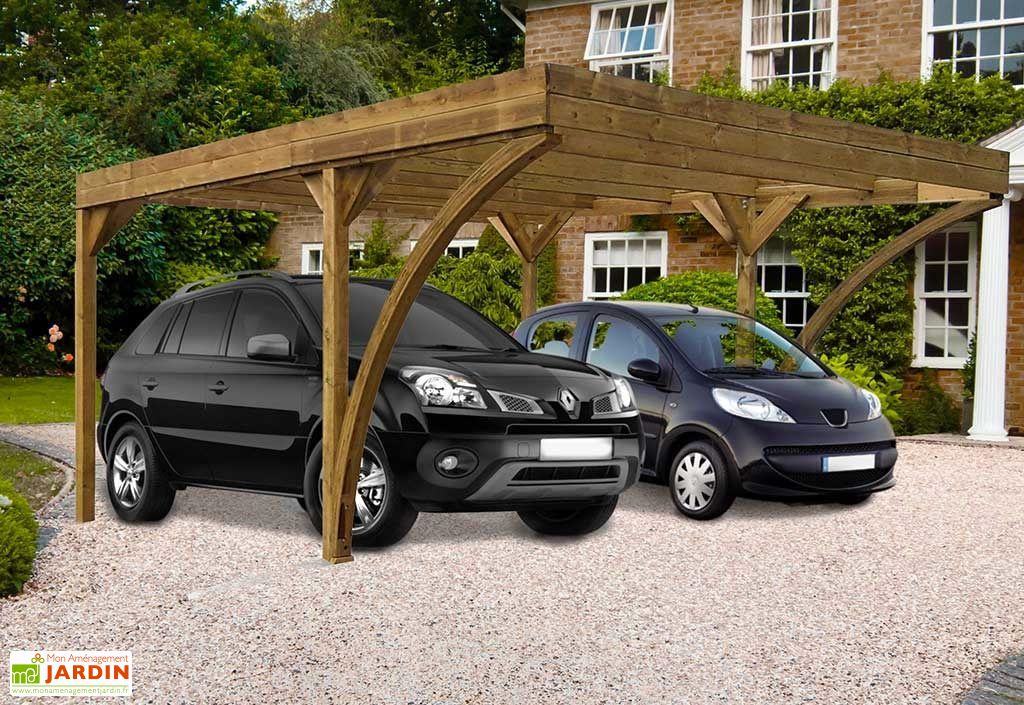 Carport Double Bois Autoclave 2 Voitures Harold 604x511 Madeira