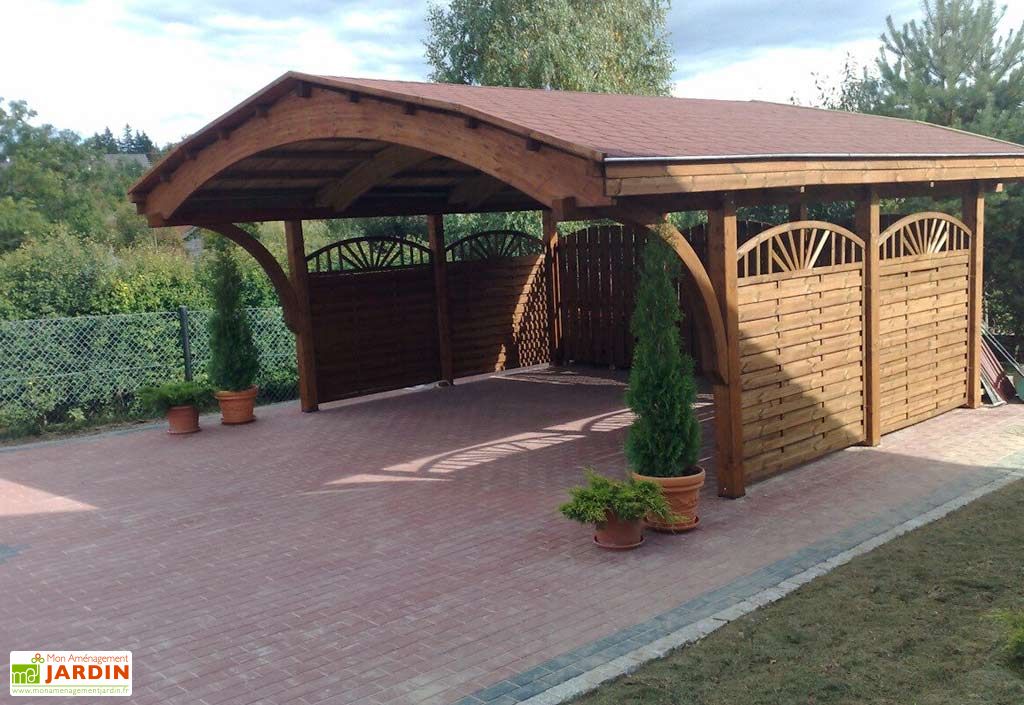 carport epicea traite lamelle colle nevada double 1