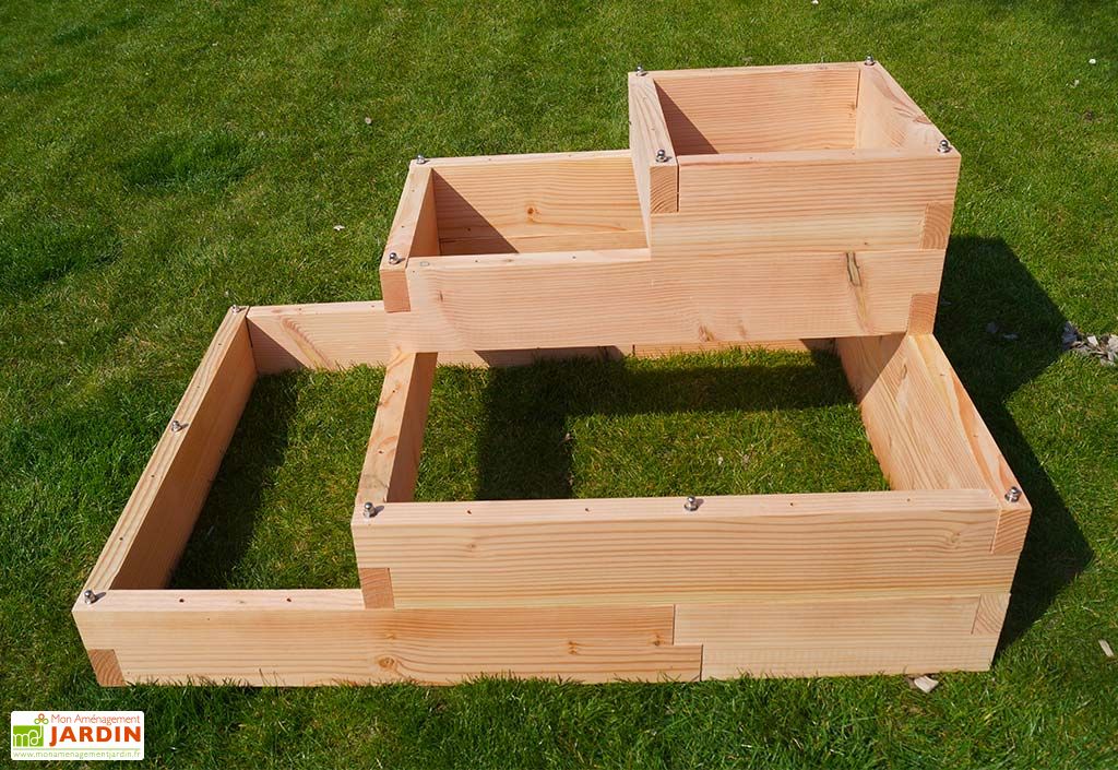 Carre Potager En Bois Douglas Effet Graphik 86 X 127 Cm Le Carre