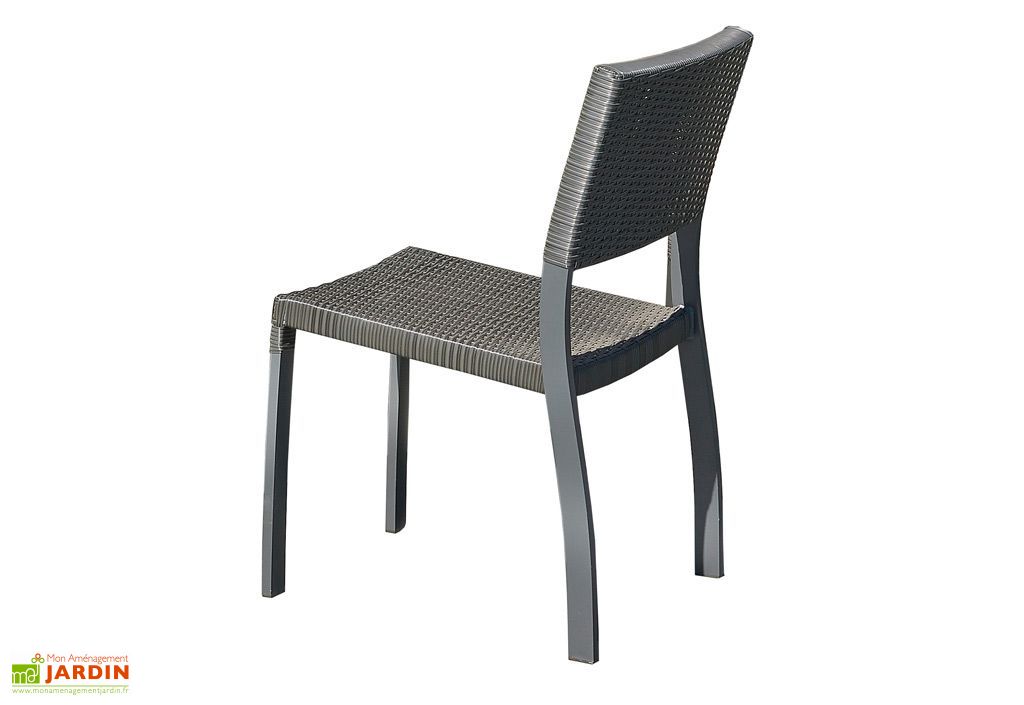 Chaise de Jardin Aluminium et Résine Tressée - DCB Garden