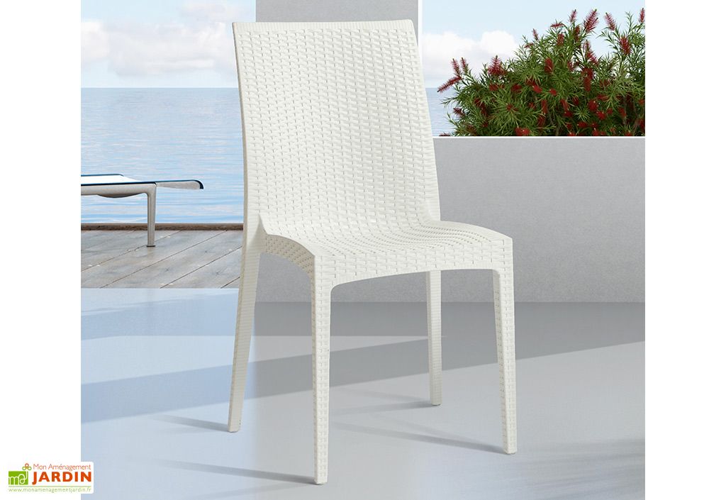 Chaise de Jardin Empilable en PVC Cagliari (2 Coloris)  DCB Garden