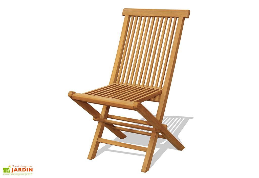 Chaise de Jardin Teck Pliante (Lot de 2) - Mon Jardin Chaise de Jardin Teck Pliante (Lot de 2) - Mon Jardin