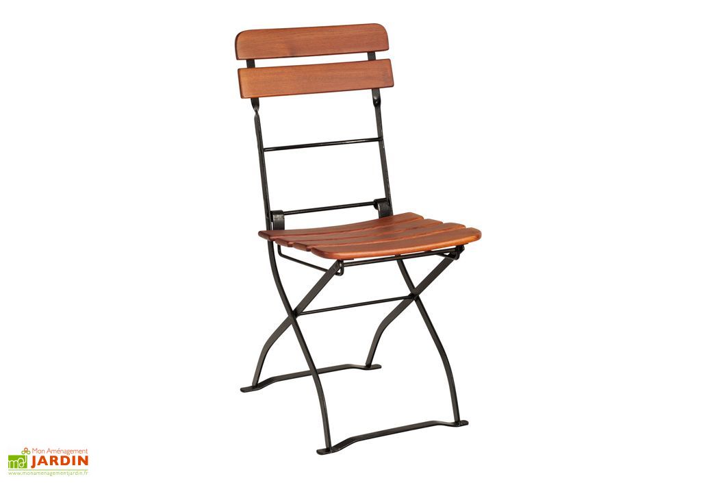 Salon De Jardin En Bois Pliable Cafe Table Ronde 2 Chaises