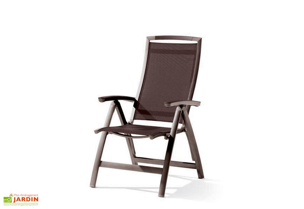Chaise De Jardin Alu Pliable 6 Positions Trento Mocca Lot De 6 Sieger