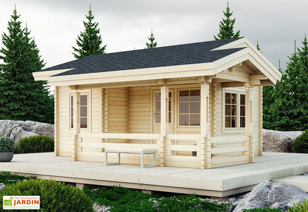 Chalet De Jardin En Bois D Epicea Brut Avec Terrasse Tilhi 30 M Luoman