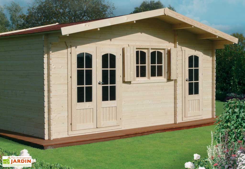 Abri De Jardin Bois Rostock 40mm 568x388cm Solid