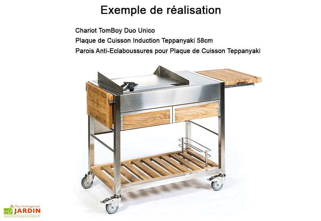 Chariot Pour Cuisine Exterieure Acier Et Teck Tomboy Duo Unico Indu