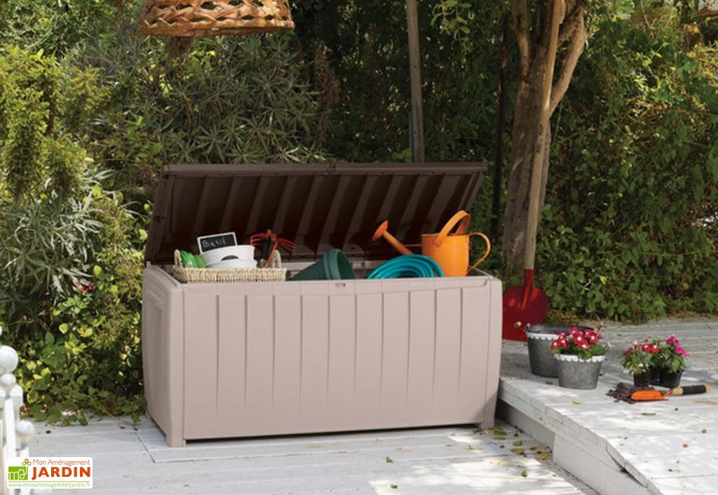 Coffre De Rangement Resine Avec Assise 340l Keter