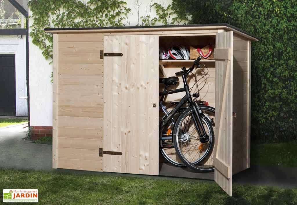 Coffre De Rangement Bois Pour Velos 84x205 Weka