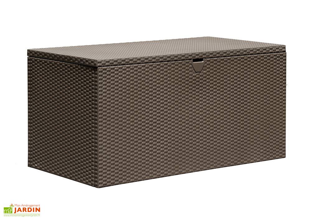 Coffre De Rangement Jardin En Acier Galvanise Marron Expresso 509