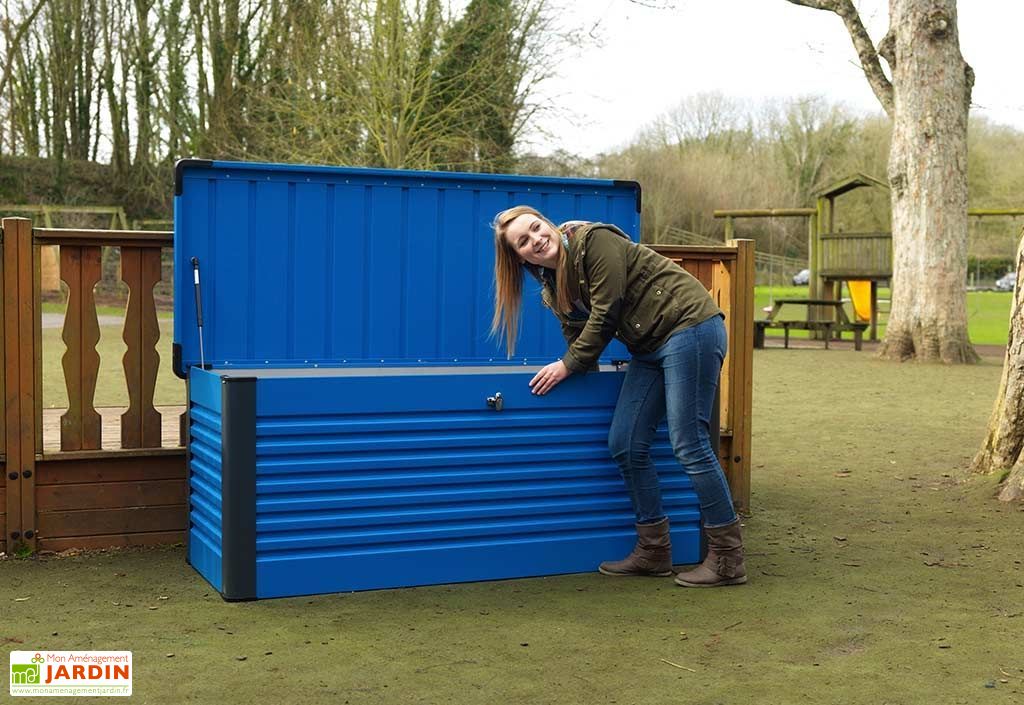 Coffre De Rangement Design En Metal Patiobox 187x78 5x72cm 4 Coloris Trimetals