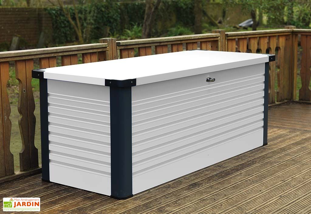Coffre De Rangement Design En Metal Patiobox 135x78 5x72cm 4