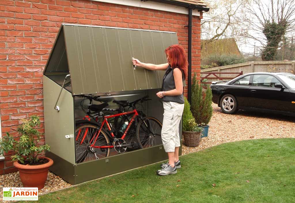 Coffre De Rangement Metal Velos Vert 196x89x133 Trimetals