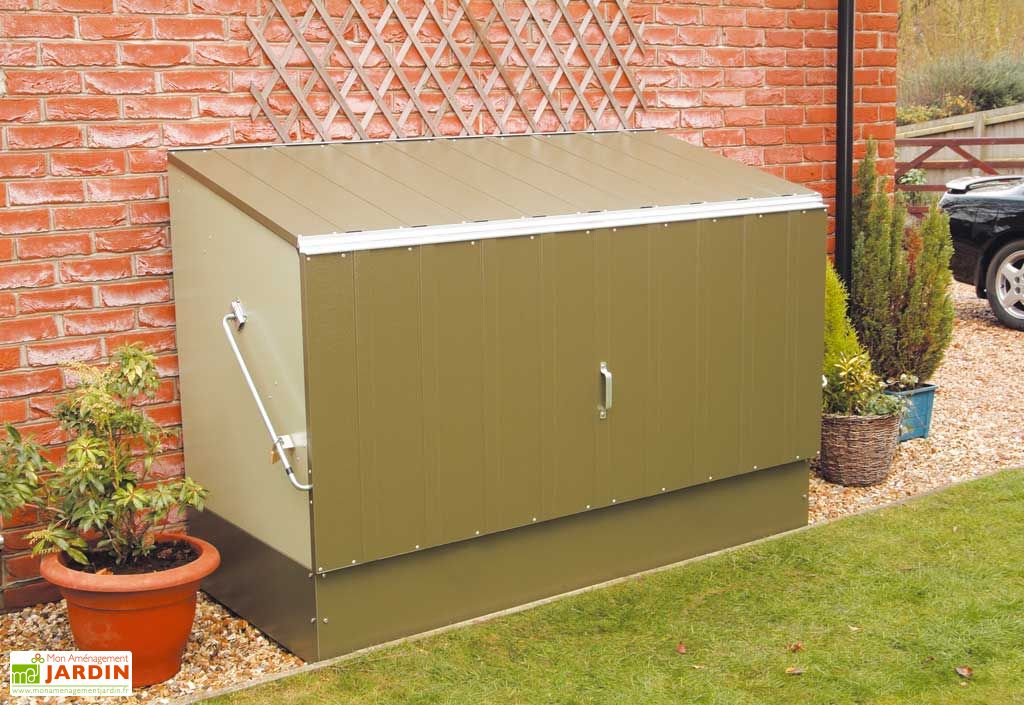 Coffre De Rangement Metal Velos Vert 196x89x133 Trimetals