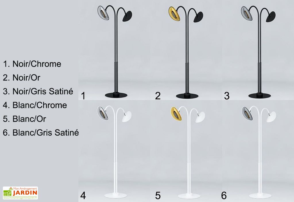 Lampadaire Infrarouge Double avec Tige Arc Long 2x 2000W (6 Coloris) Lampadaire Infrarouge Double avec Tige Arc Long 2x 2000W (6 Coloris)