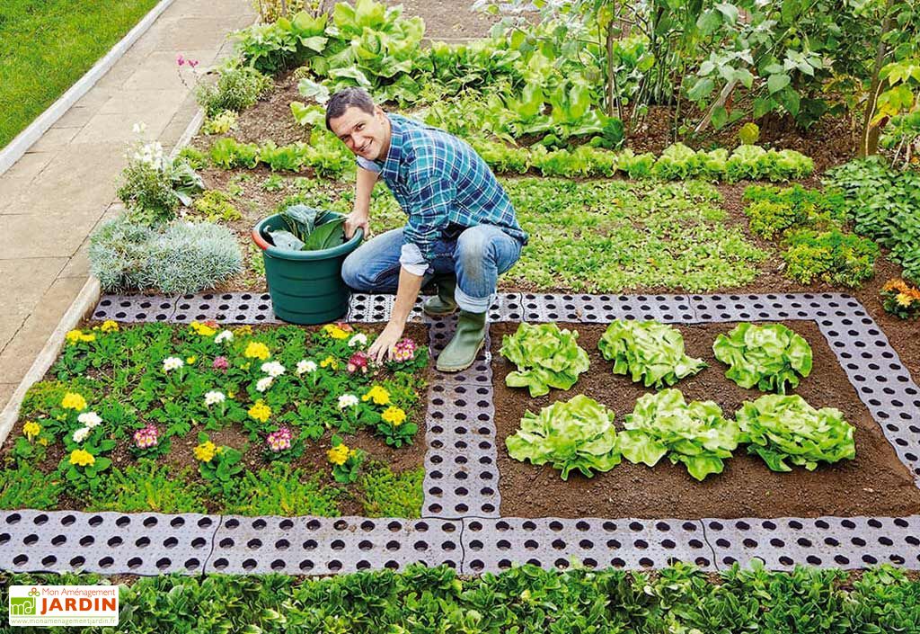 Dalles De Jardin En Polypropylene Marron 70 Cm Ep 25 Mm Lot De 16 Garantia